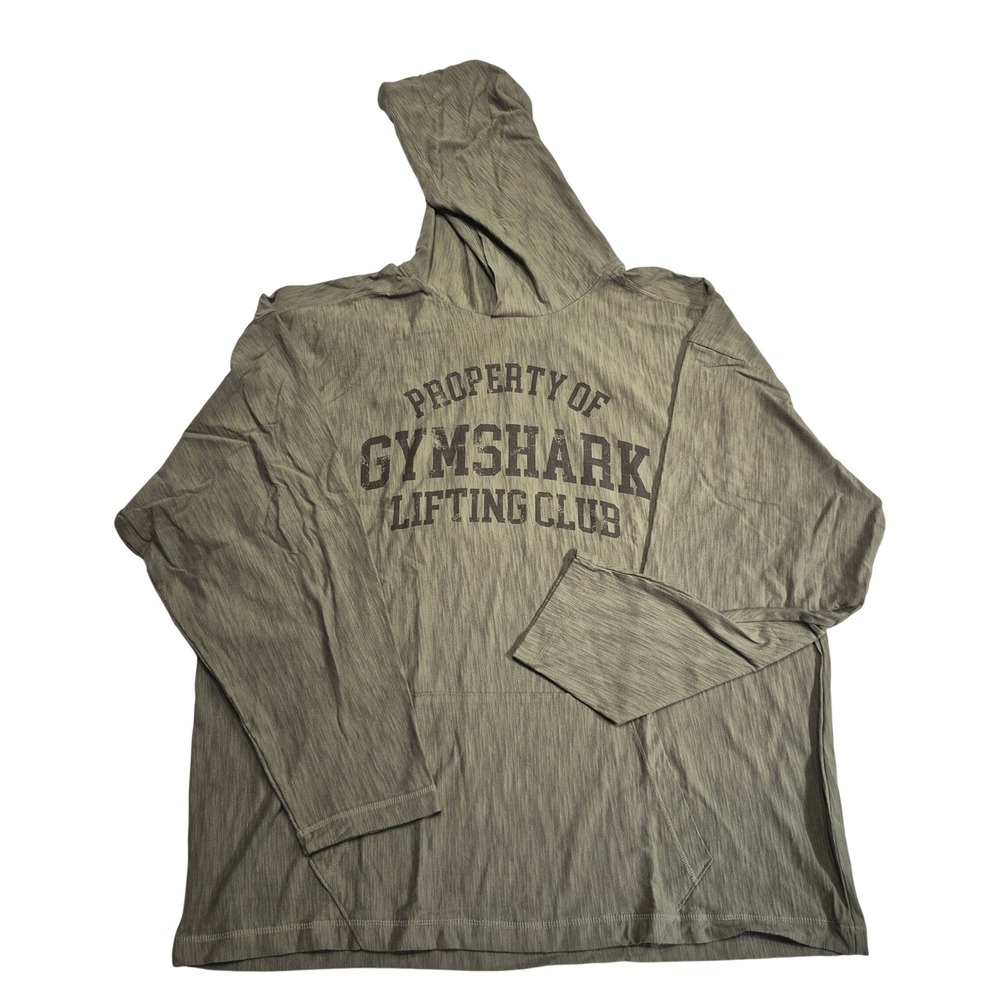 Gymshark Lightweight Slub Textured Hoodie Men's Size 3XL Utility Green